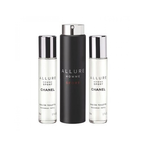 CHANEL Allure Homme Sport EDT Twist Travel Spray Refills 3x20ml