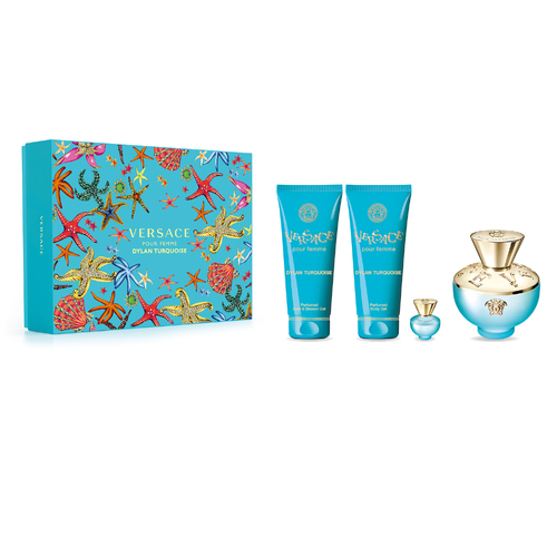 Versace Dylan Turquoise EDT 100ml 4 Piece Gift Set 