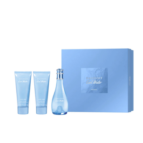 Davidoff Cool Water Woman EDT 100ml 3 Piece Gift Set