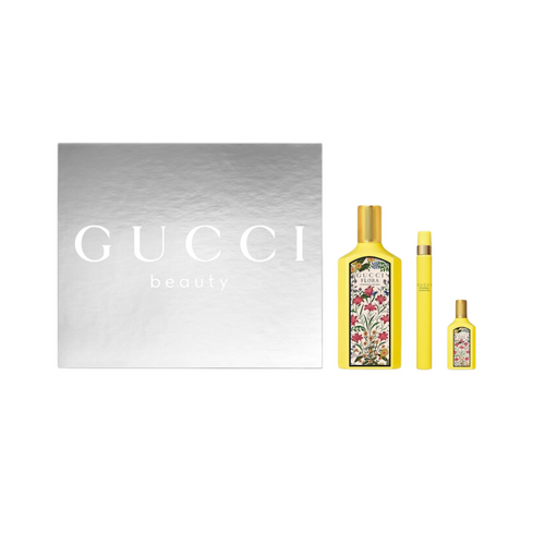 Gucci Flora Gorgeous Orchid EDP 100ml Refillable 3 Piece Gift Set