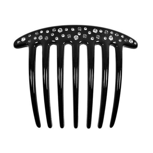 Paris Mode Semi Crystal French Twist Comb Black