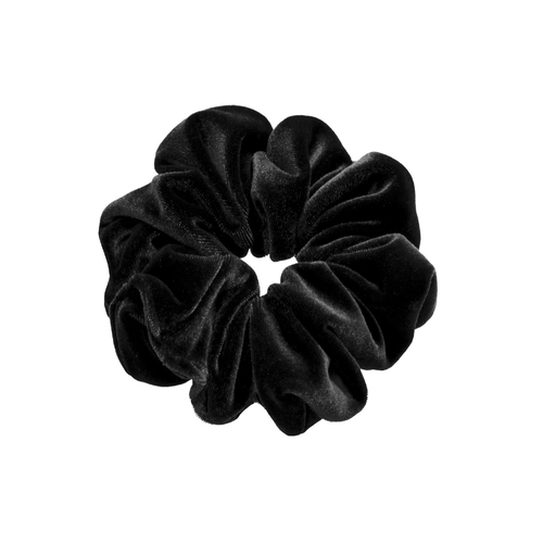 Paris Mode Velvet Medium Scrunchie Black