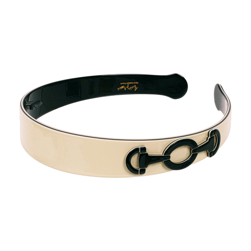 Paris Mode Horsebit 2.5 Cm  Headband Ivory