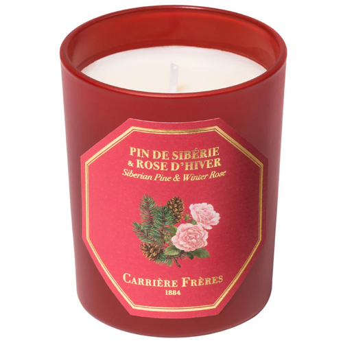 Carriere Freres Festive Pine Winter Rose Mini Candle 70gm