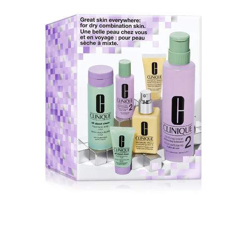 Clinique Great skin Everywhere: For Dry Combination Skin 6 Piece Travel Set