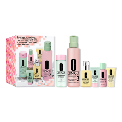 Clinique Skin Everywhere Skincare 6 Piece Set For Oily Skin Types