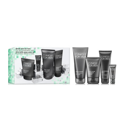 Clinique Great Skin For Him For Dry/Combination Skin 4 Piece Gift Set 